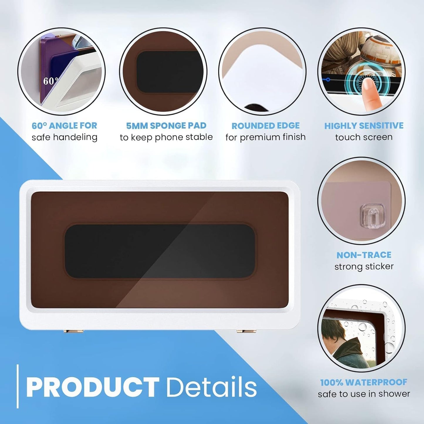 ShowerShield⢠- Hasslefree waterproof anti-fog shower case